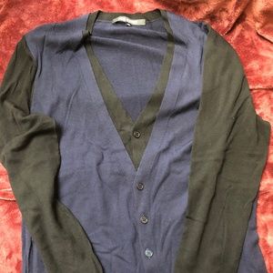 Neil Barrett Black and Blue Cardigan